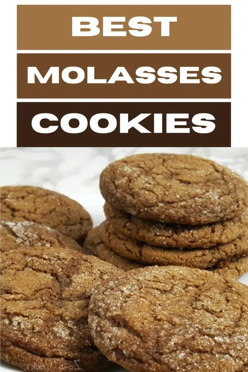 Best Molasses Cookies on a plate.