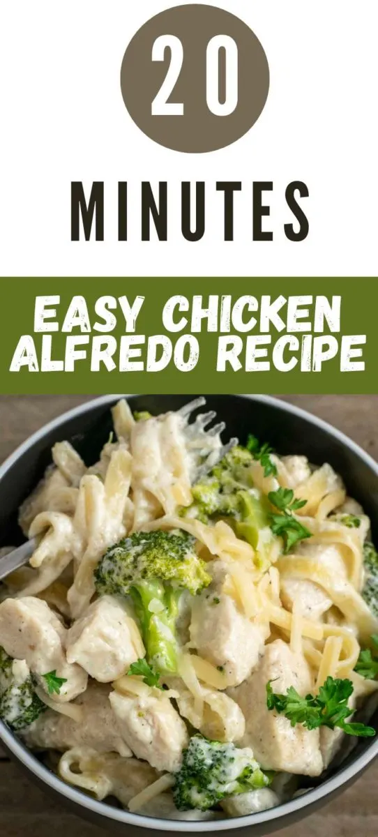 Easy Chicken Alfredo in a bowl.