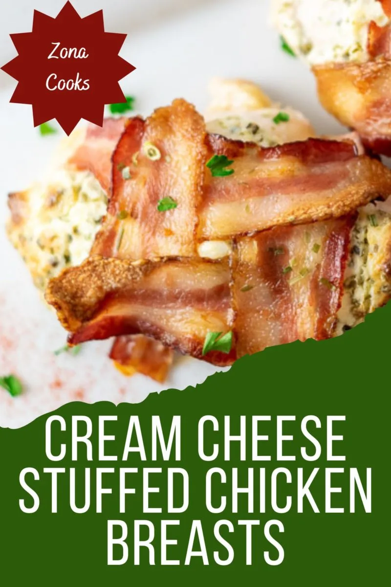 Cream Cheese Stuffed Chicken Breasts on a plate.