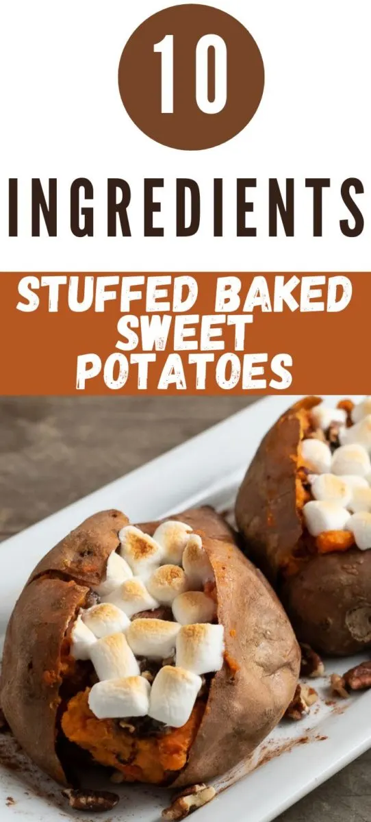 Stuffed Baked Sweet Potatoes on a plate.