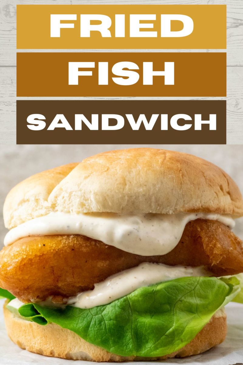 Fried Fish Sandwich on parchment paper.