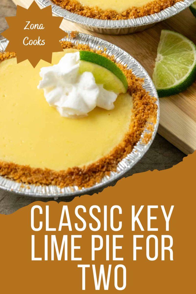 Classic Key Lime Pie for Two in two mini tins.