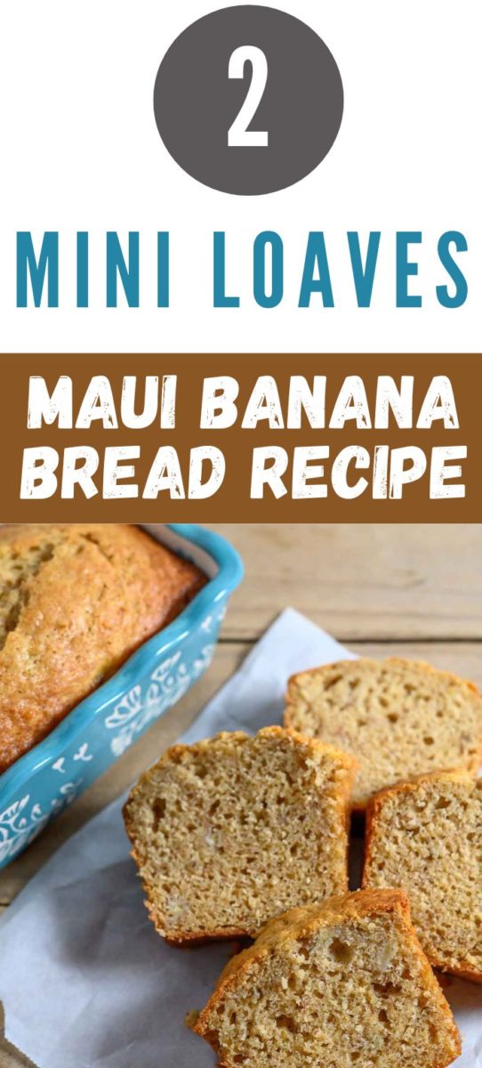 Maui Banana Bread slices on parchment paper.