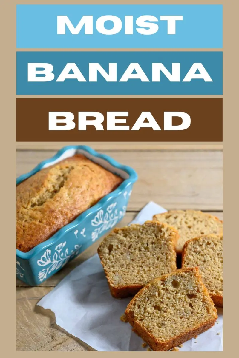 Moist Banana Bread slices on parchment paper.