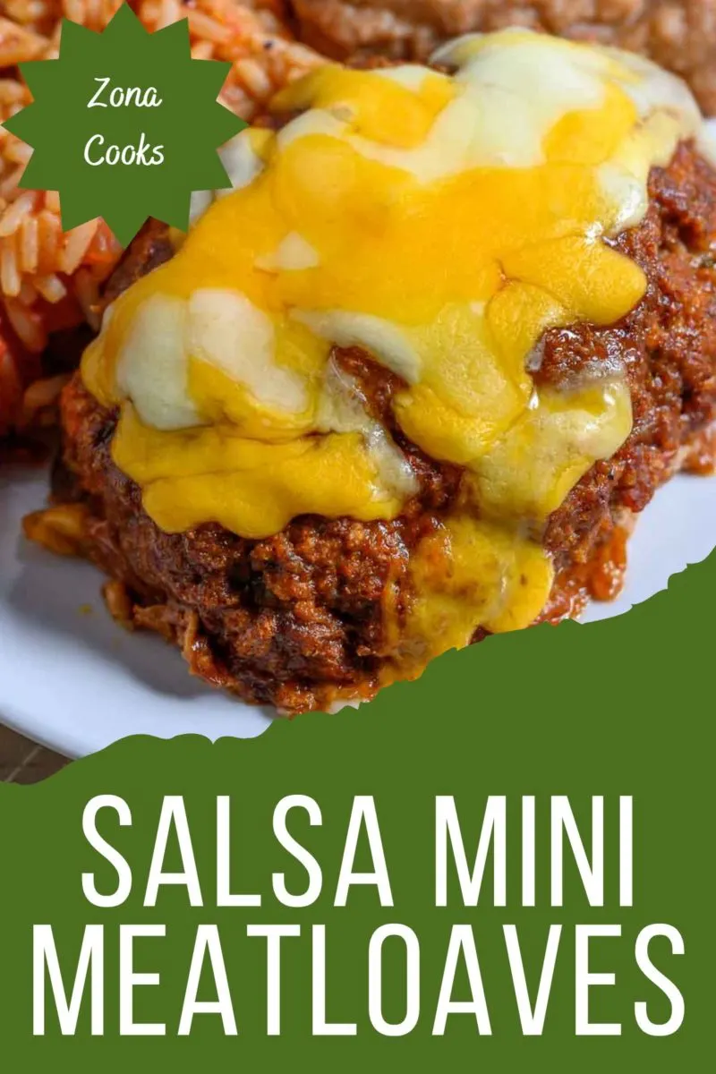 Salsa Mini Meatloaf on a plate.