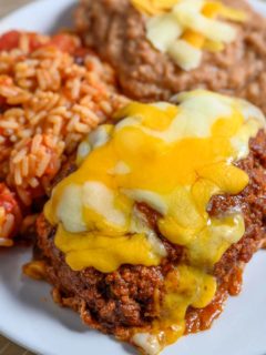 Mini Taco Meatloaf on a plate.