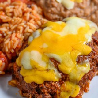 Mini Taco Meatloaf on a plate.