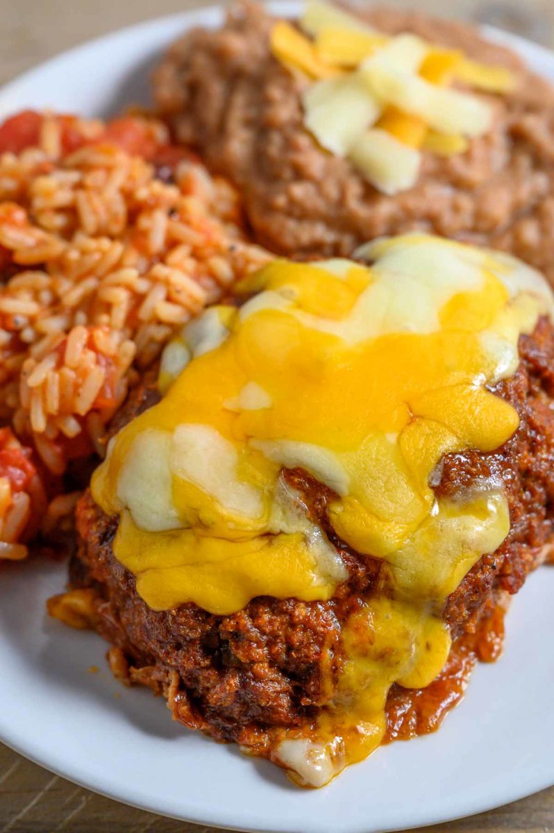 Mini Taco Meatloaf on a plate.