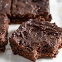 4 Ingredient Banana Brownies on a plate.