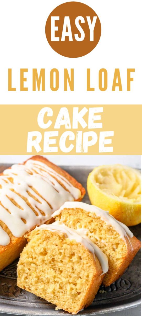 Easy Lemon Loaf Cake slices on a tray.