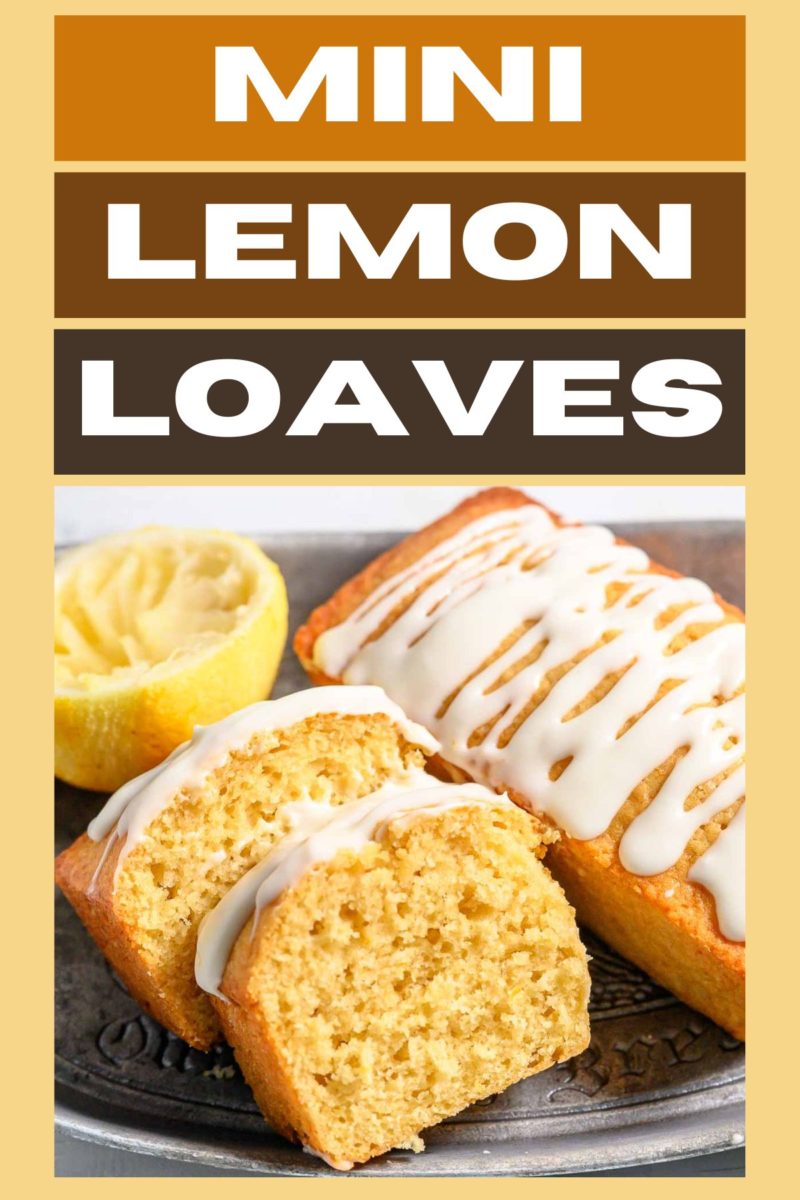 Mini Lemon Loaves in a pan.