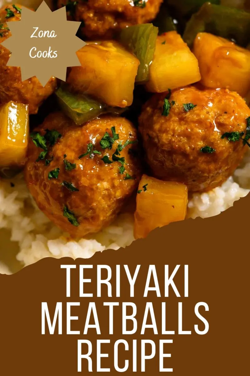 Teriyaki Meatballs over rice.