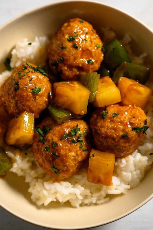 Teriyaki Pineapple Meatballs (Just 35 minutes) • Zona Cooks