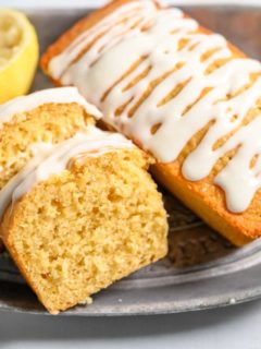 Mini Lemon Loaves on a tray.