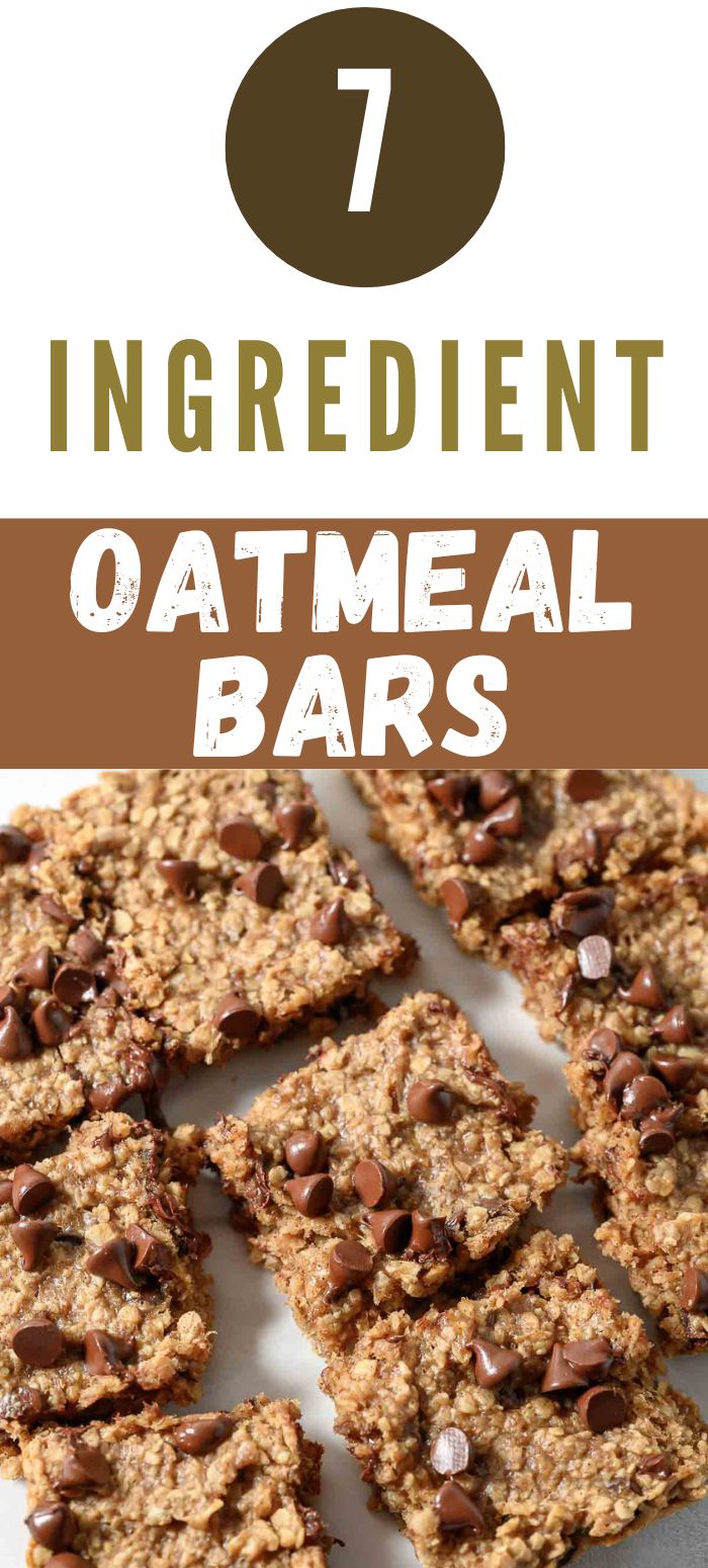 7 ingredient banana oat bars on a plate.