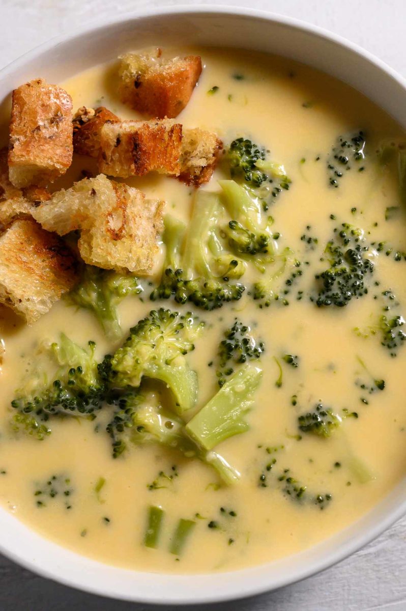 Broccoli Cheese Soup in a bowl.