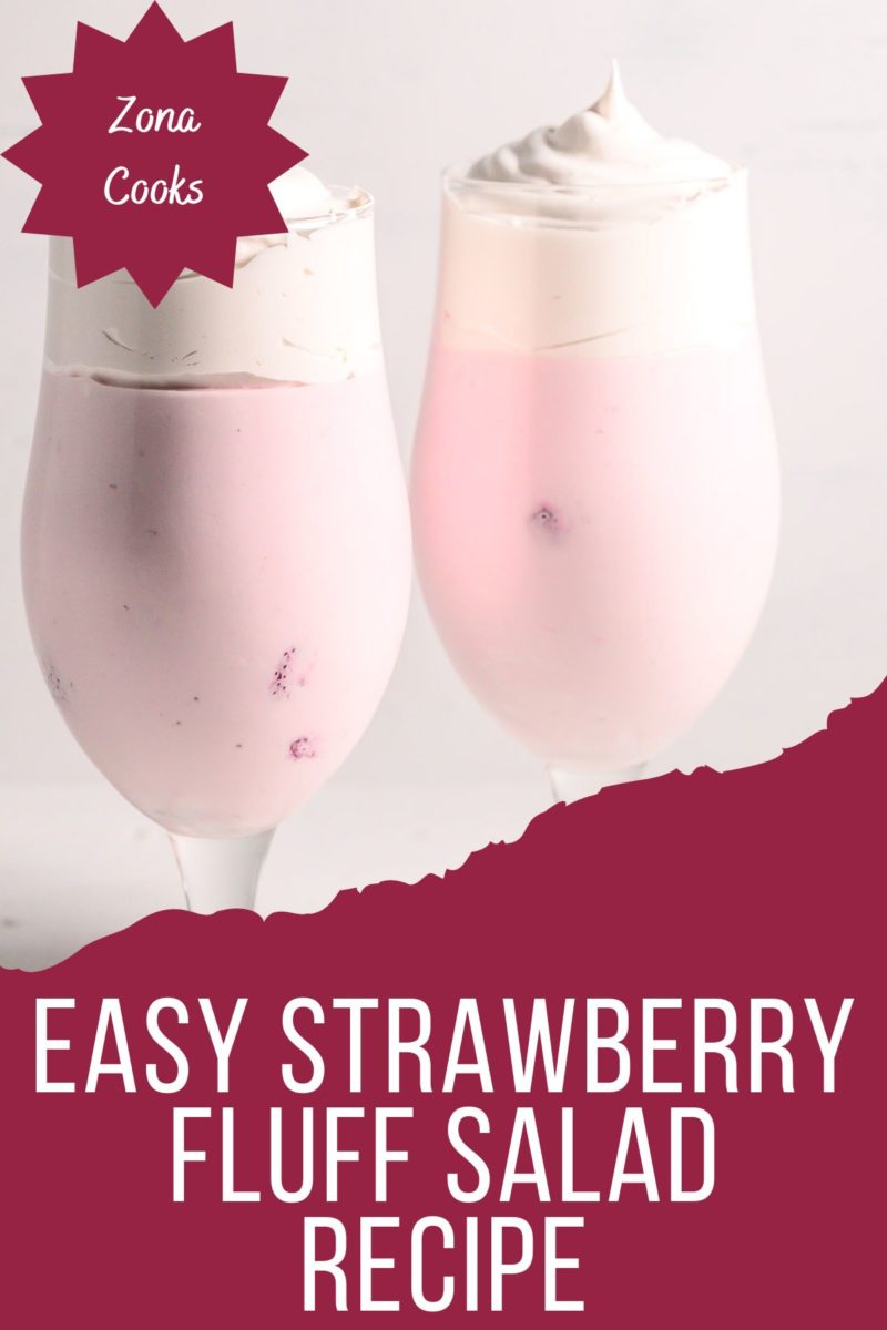 Easy Strawberry Fluff Salad in serving glasses.