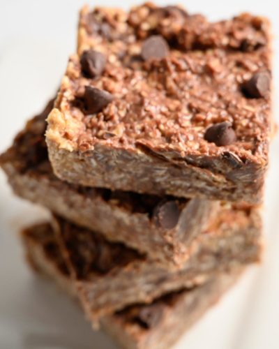 4 Ingredient Peanut Butter Oat Bars