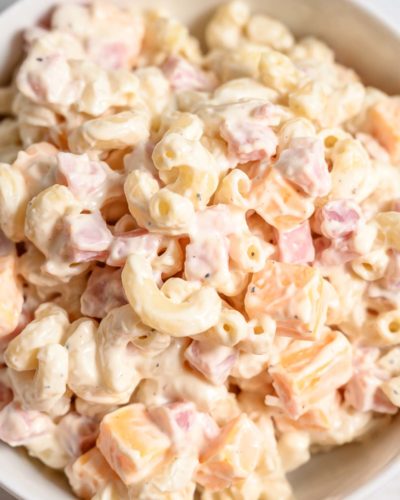 Ham and Cheddar Macaroni Salad