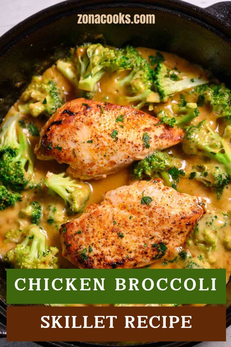 Chicken Broccoli Skillet in a frying pan.