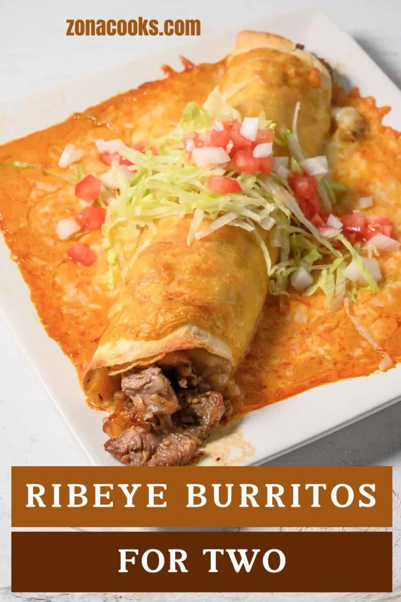 Ribeye Burrito on a plate.