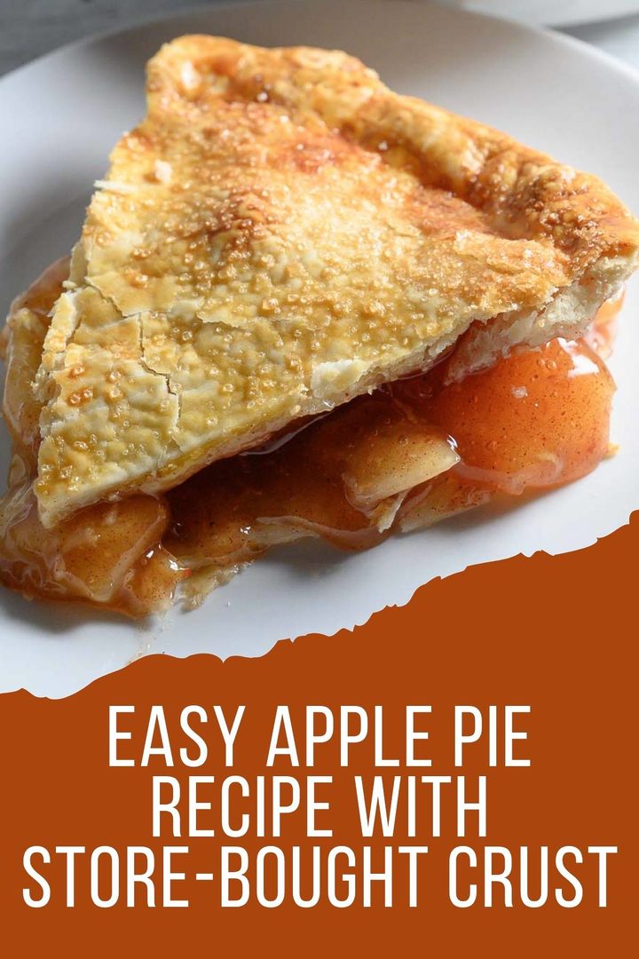 a slice of 7 Ingredient Cinnamon Apple Pie on a plate.