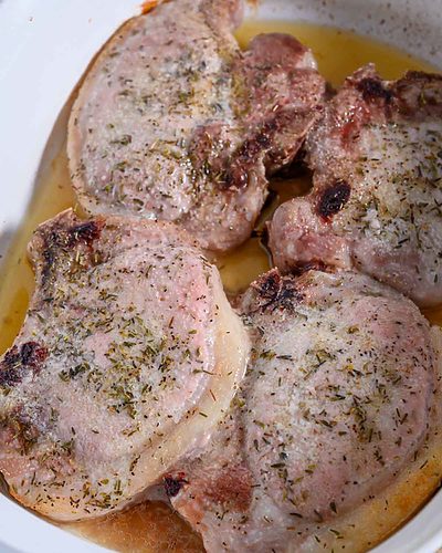 4 Ingredient Oven-baked Pork Chops