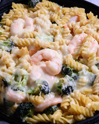 Baked Shrimp Broccoli Pasta