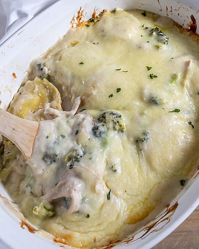 Chicken Ravioli Alfredo