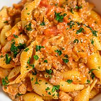 Creamy Beef Pasta Skillet