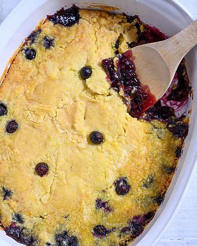 Lemon Cake with Blueberry Filling