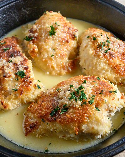 Macadamia Nut Chicken with Honey Brown Butter Cream Sauce