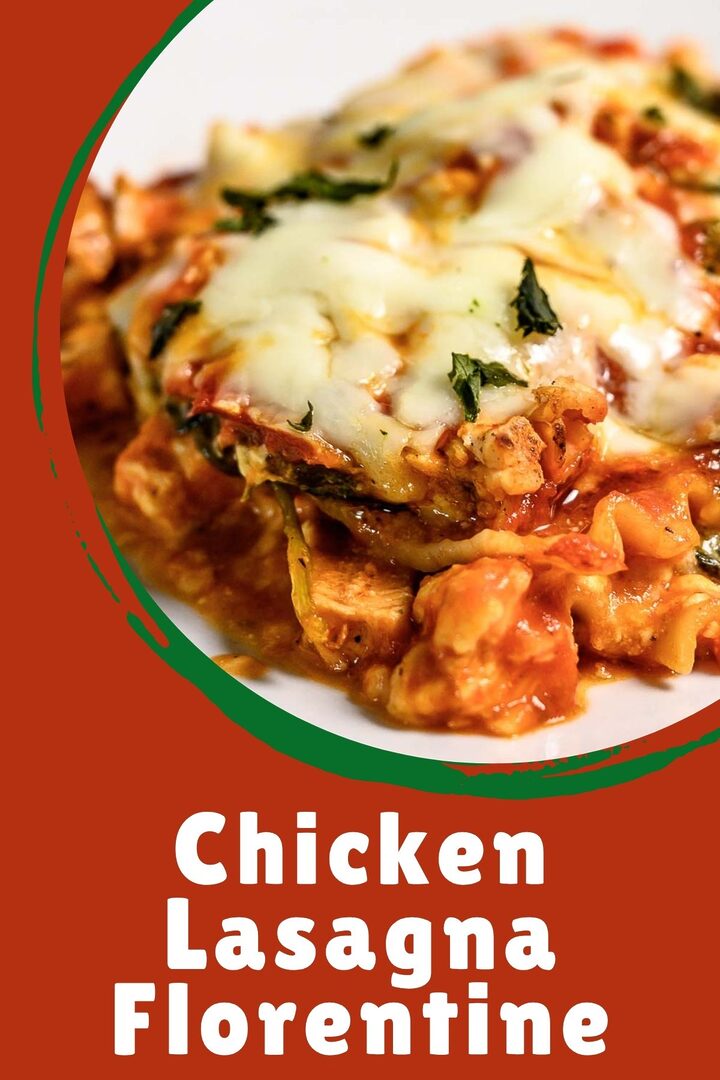 chicken lasagna florentine on a plate.